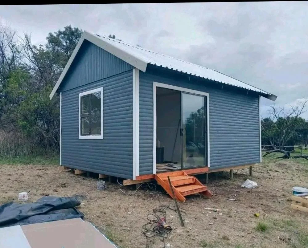Grey wooden Wendy house one-room unit